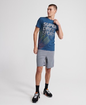 Superdry Core Gradient Graphic Férfi Pólók MélyTürkiz | OJEHC8973